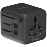 Momax UA19UKD 1-WORLD 雙 AC 全球轉換插座 (黑色)